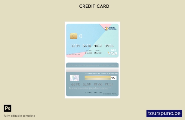 lista para imprimir plantilla de tarjeta visa bancaria Improsa de Costa Rica